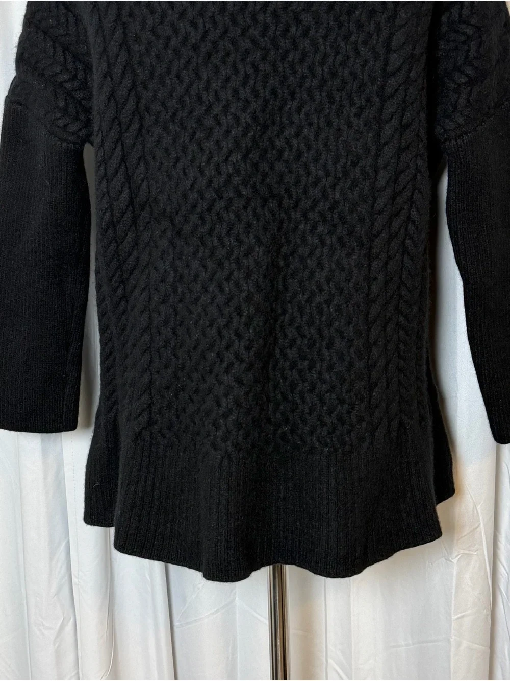 AYR Le Square Black Merino Wool Sweater Small